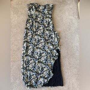Floral Strapless Maxi Dress